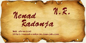 Nenad Radonja vizit kartica